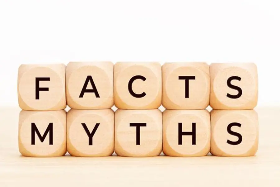 Blocks displaying facts and myths