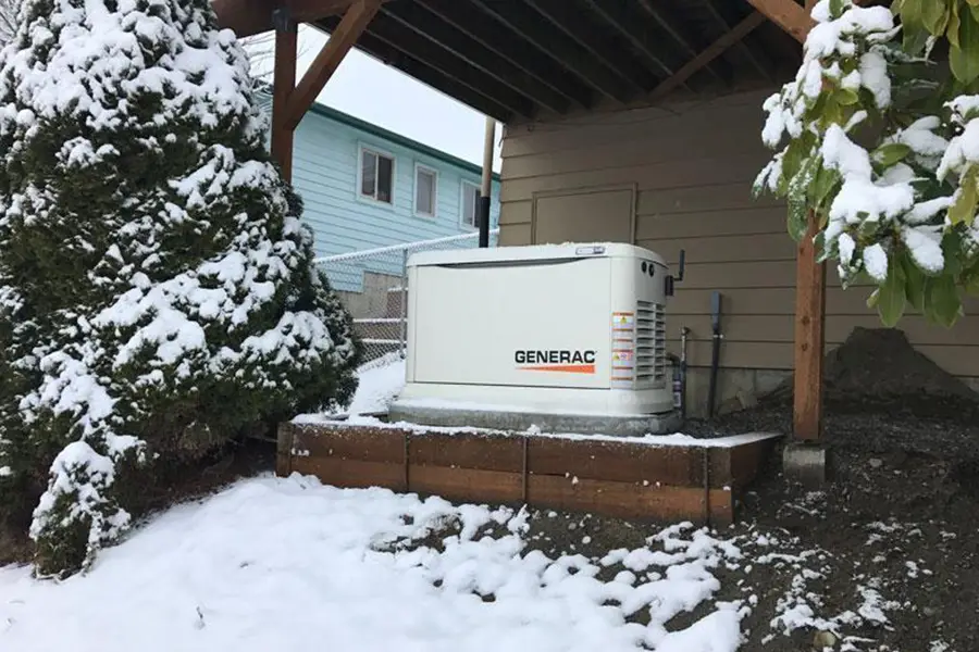 Completed whole-home generator installation