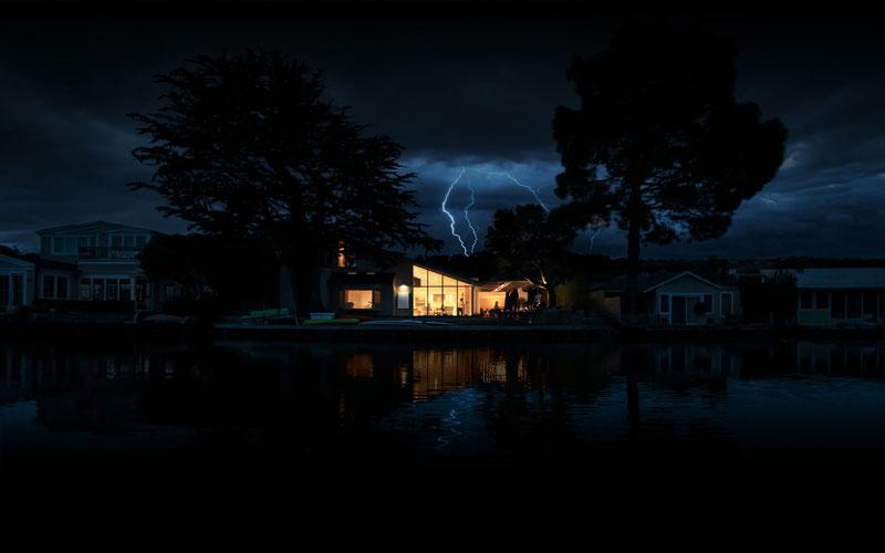 A Howell, MI family enjoying their night in the middle of a power outage because they trusted Mrs. Michael Electricians to install an automatic standby generator.