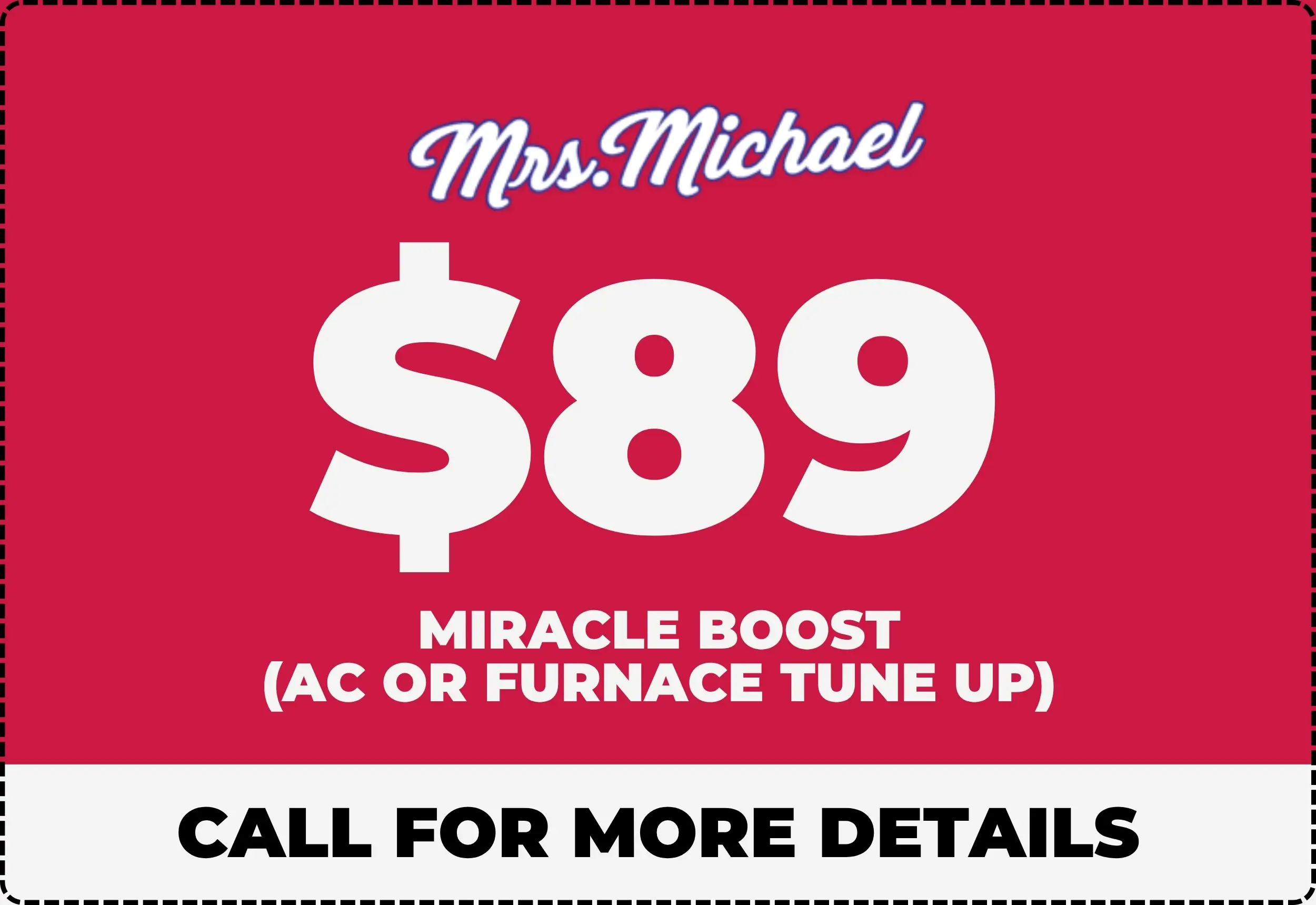 $89 AC or furnace tune-up offer