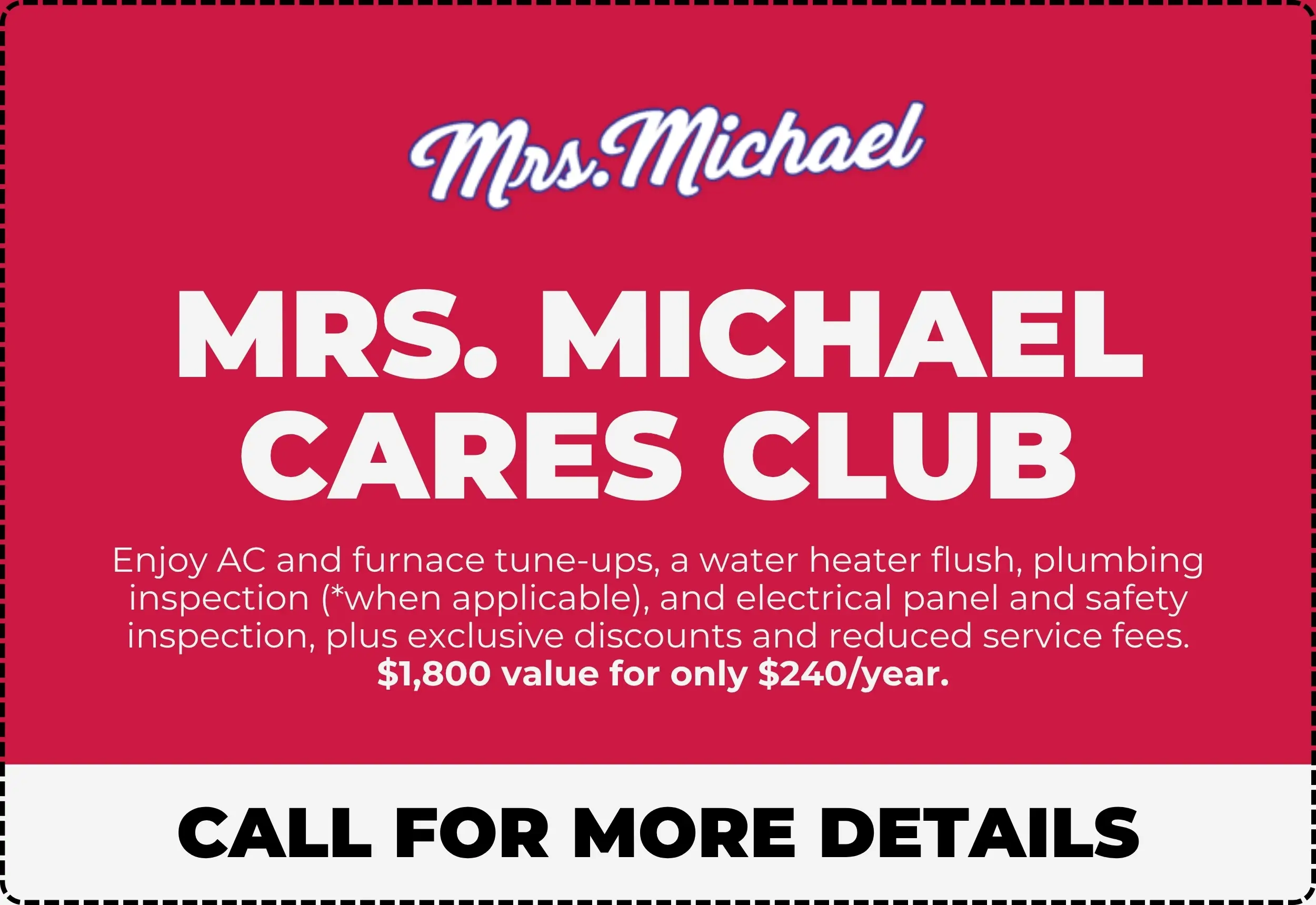 Mrs. Michael Cares Club Coupon