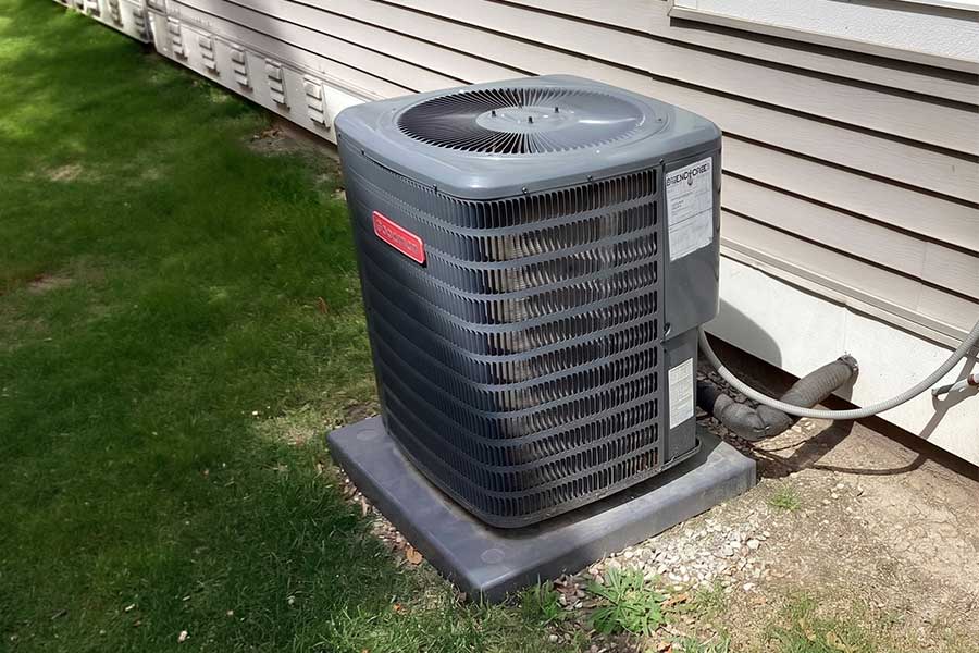 Completed heat pump installation